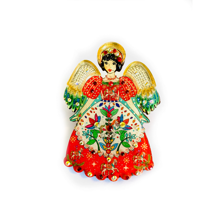 Christmas Angel Brooch by Rosie Rose Parker