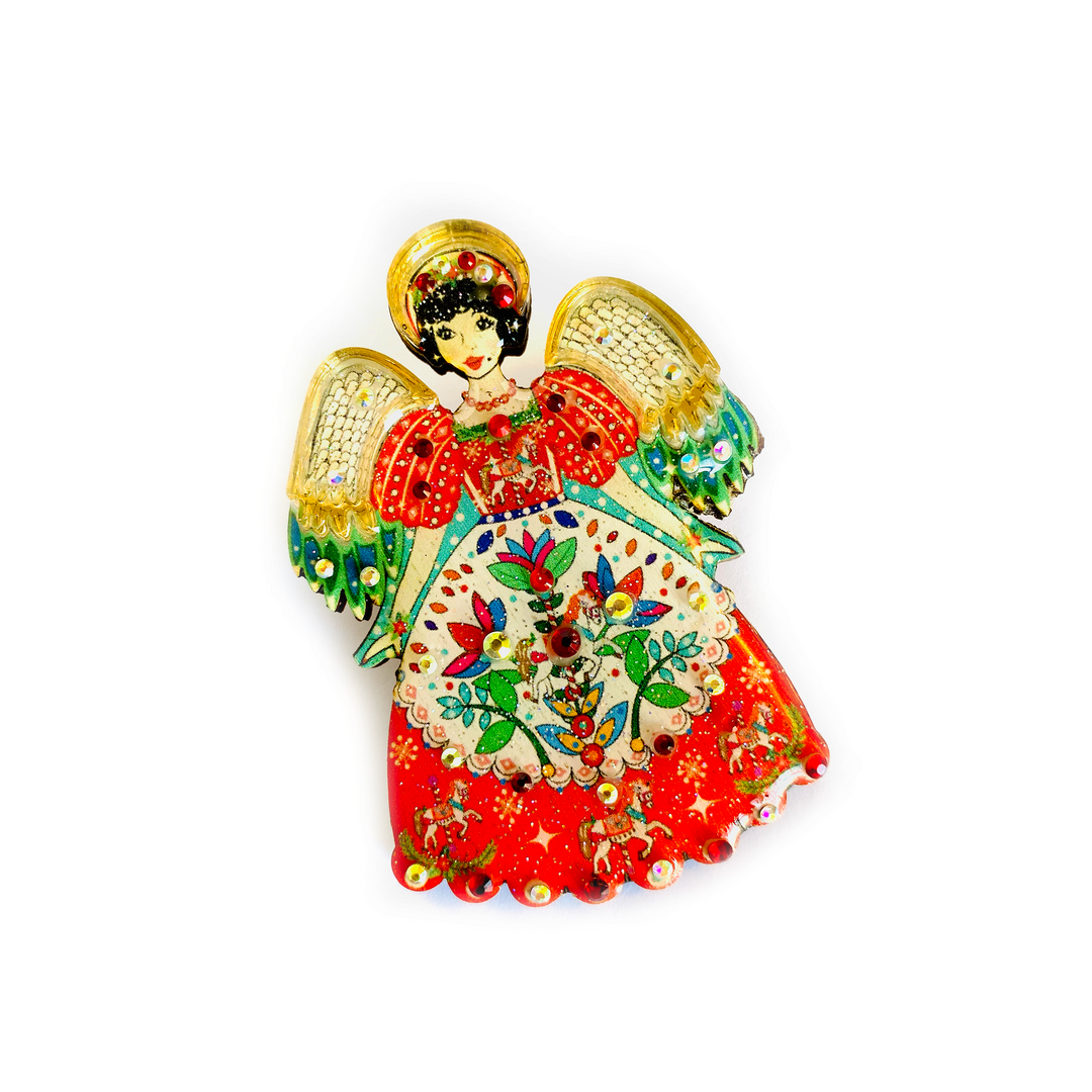 Christmas Angel Brooch by Rosie Rose Parker