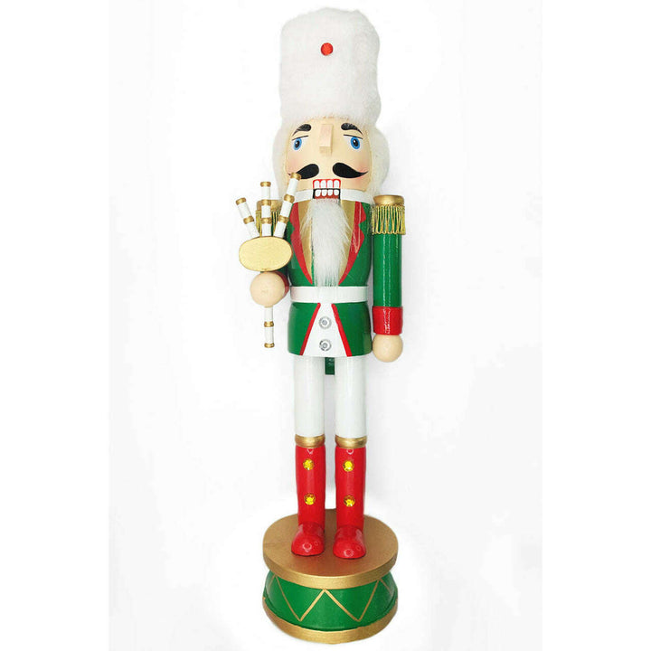 Christmas Bagpipes Nutcracker. Wizardi Classic Wooden Festive Decoration F07M14-32-N01819B