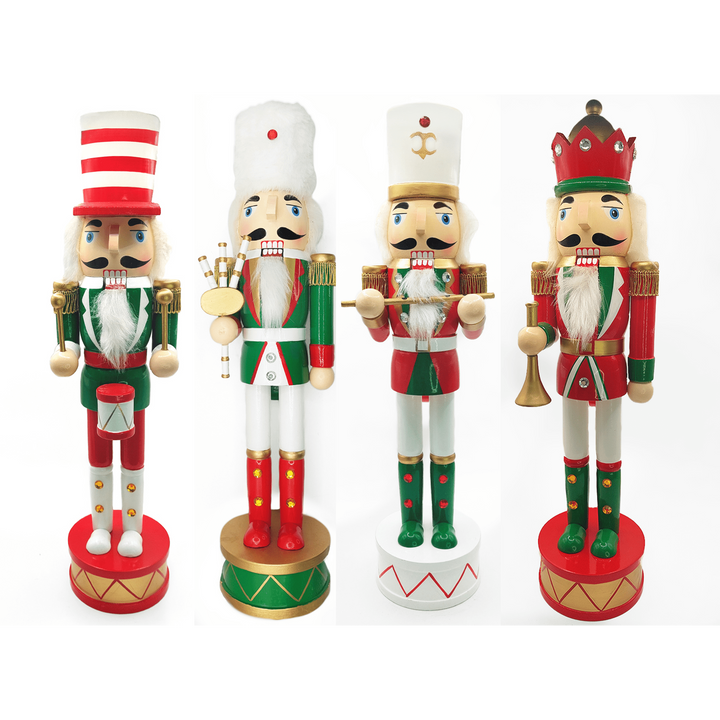 Christmas Bagpipes Nutcracker. Wizardi Classic Wooden Festive Decoration F07M14-32-N01819B