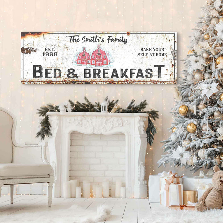 Christmas Bed & Breakfast Sign