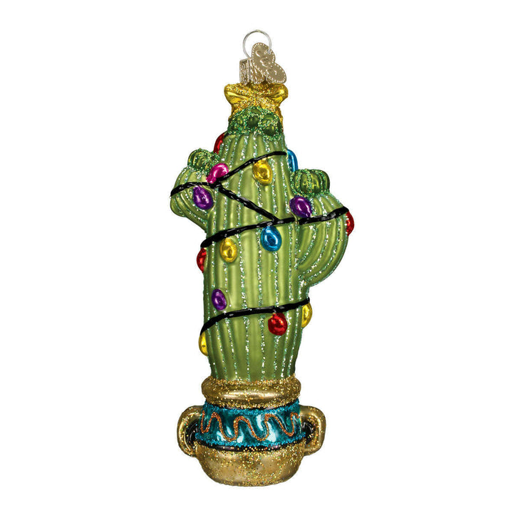 Old World Christmas Christmas Cactus Blown Glass Ornament
