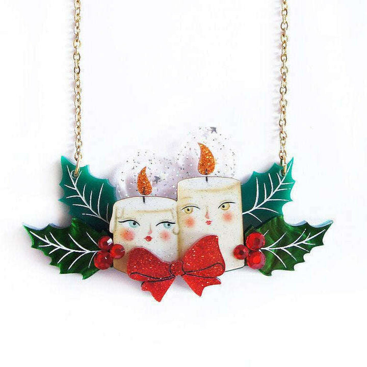 Christmas Candles Statement Necklace by Laliblue - Quirks!