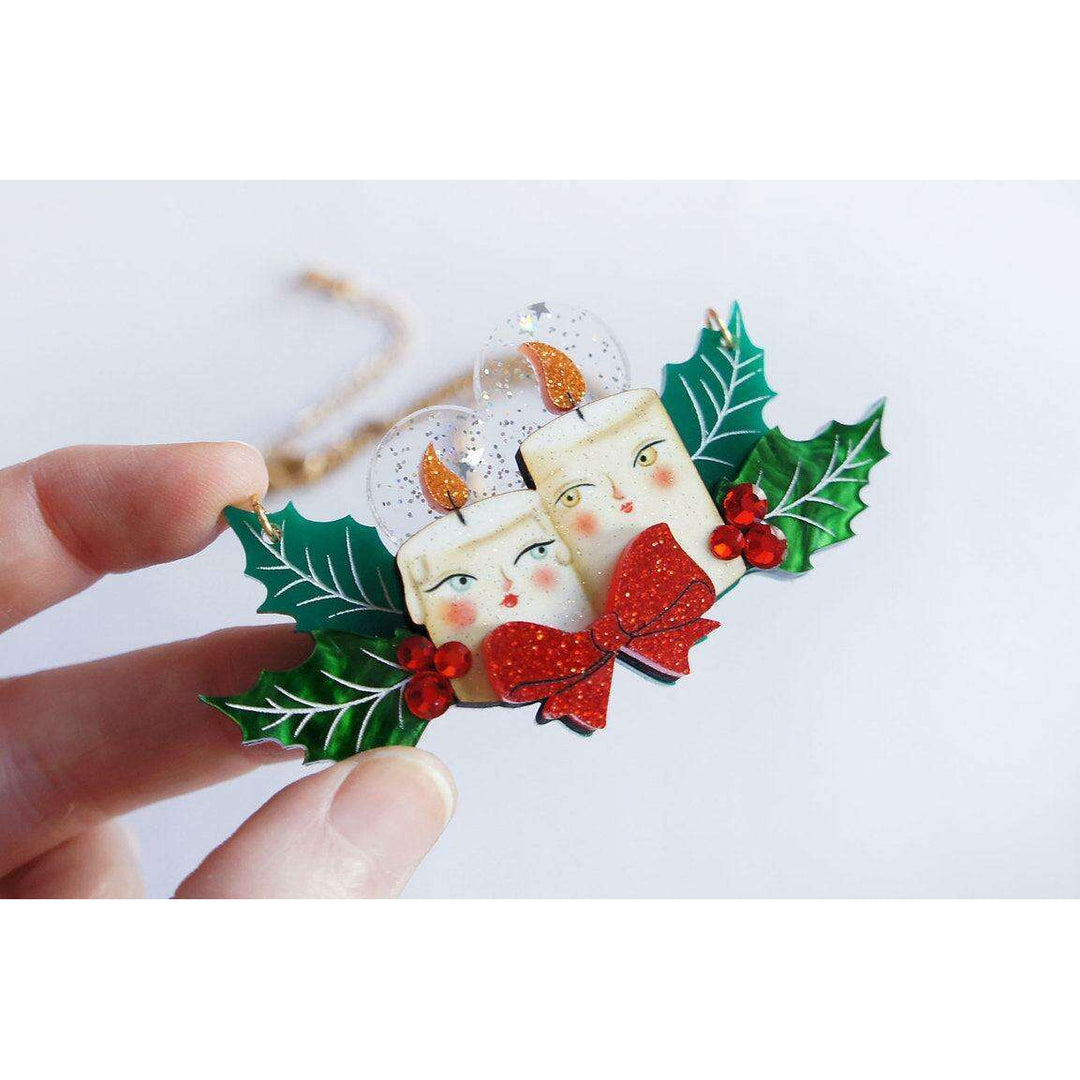 Christmas Candles Statement Necklace by Laliblue - Quirks!
