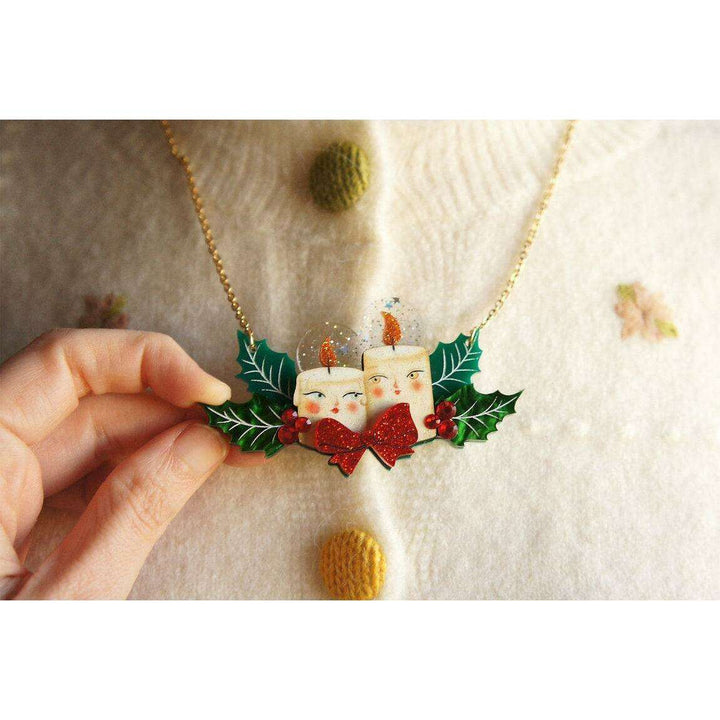 Christmas Candles Statement Necklace by Laliblue - Quirks!