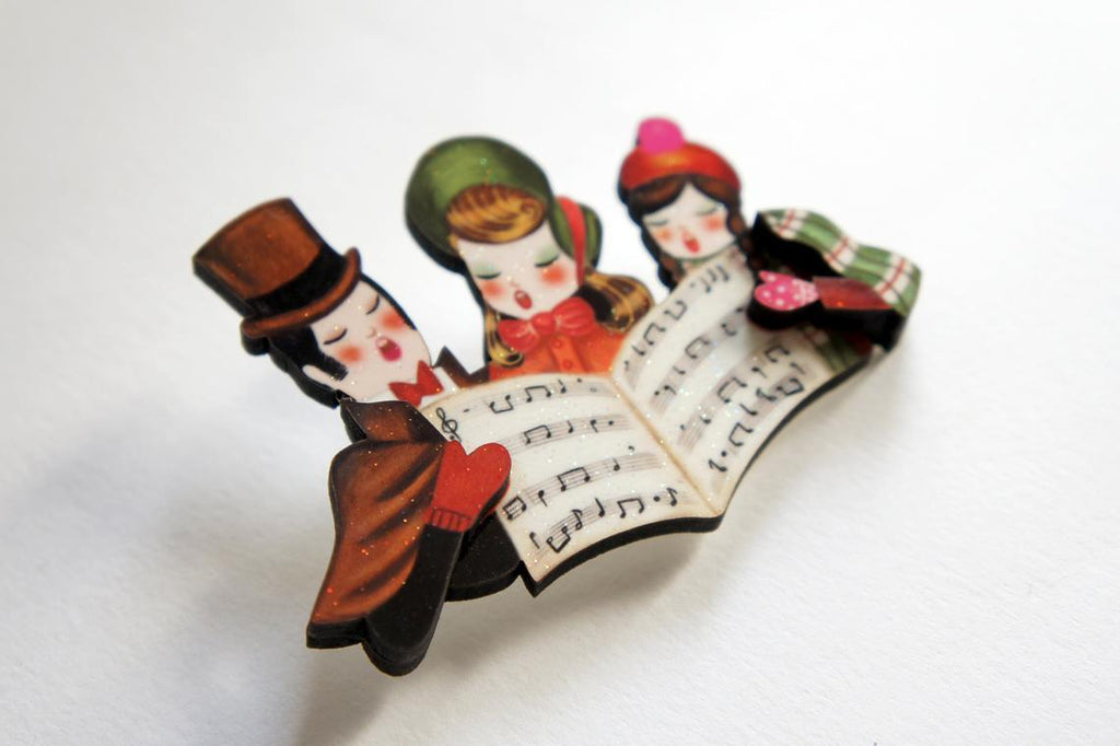 Christmas Carols Brooch by Laliblue - Quirks!
