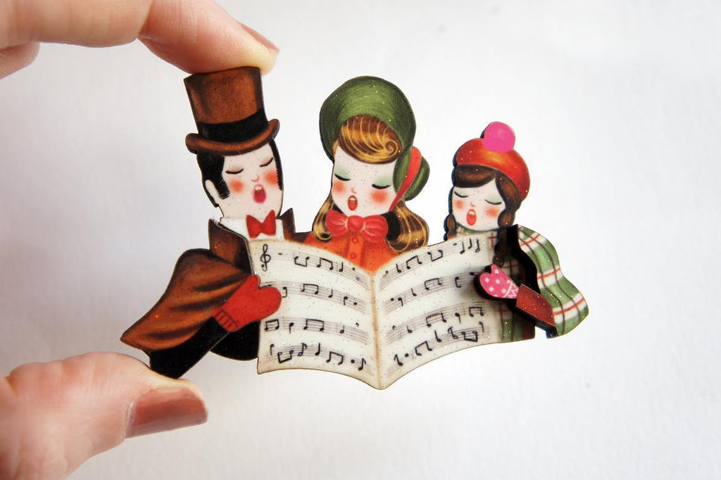 Christmas Carols Brooch by Laliblue - Quirks!