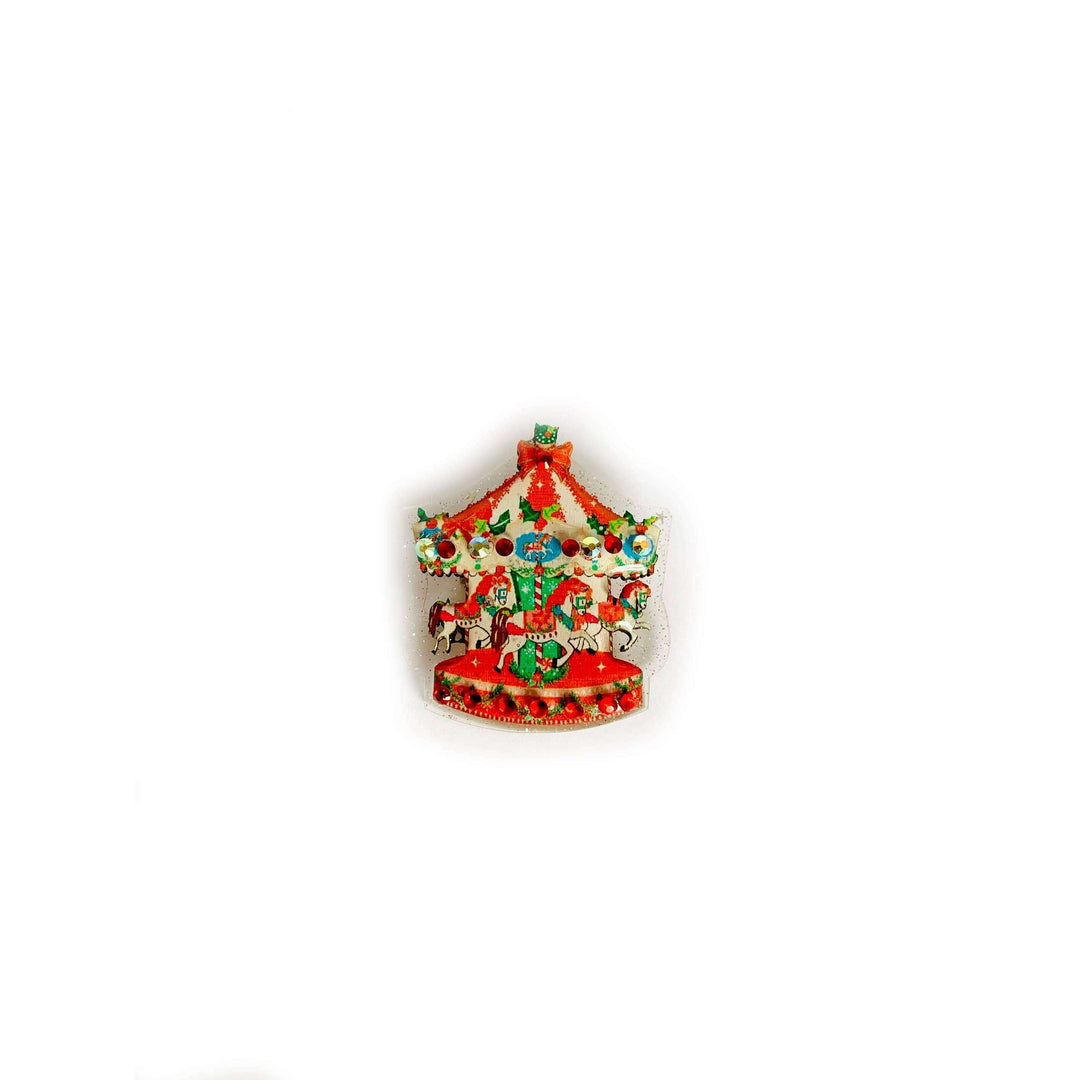 Christmas Carousel Brooch by Rosie Rose Parker