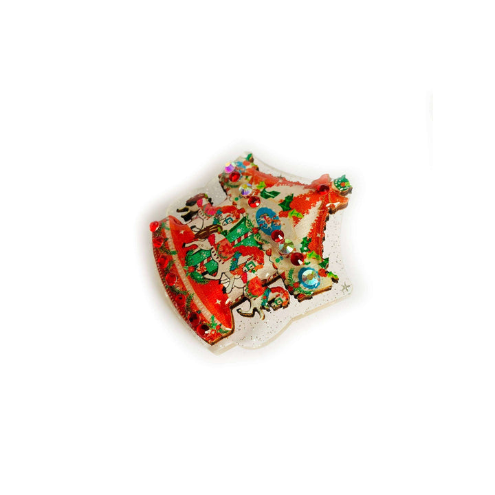 Christmas Carousel Brooch by Rosie Rose Parker