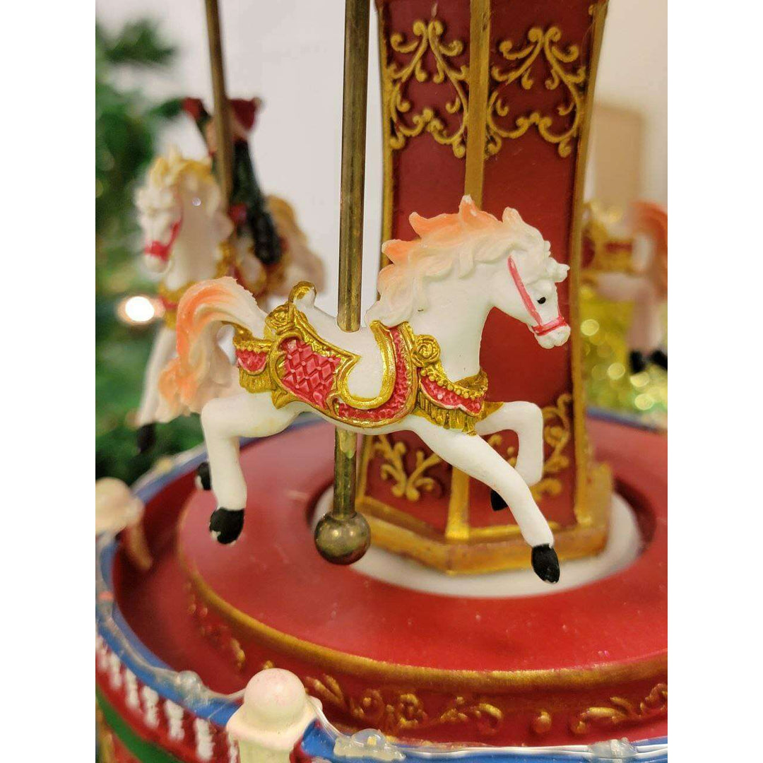 Christmas Carousel Decoration. Christmas Village F07M3-1-FQ22011