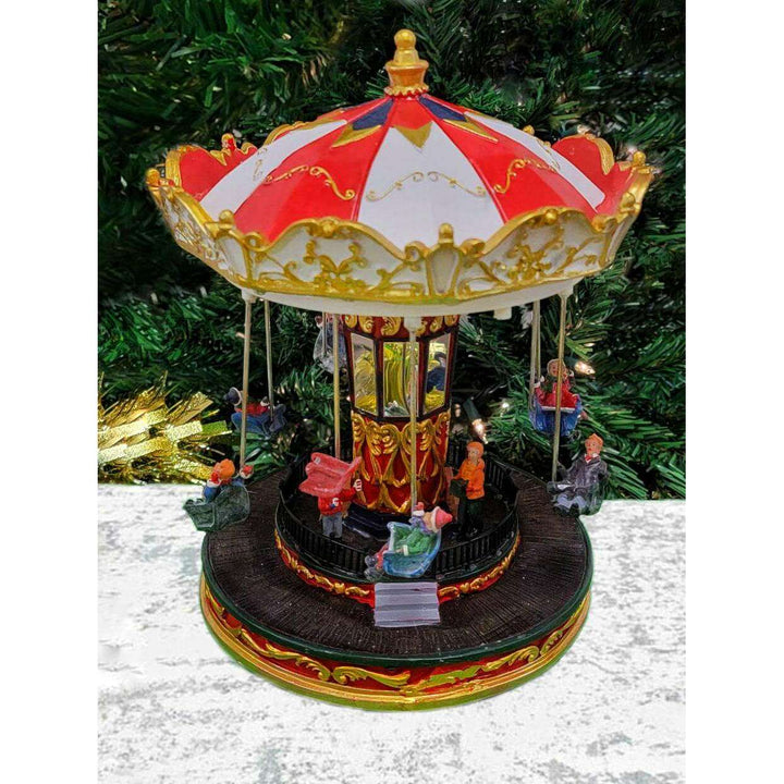 Christmas Carousel Decoration. Christmas Village F07M3-4-FQ22012