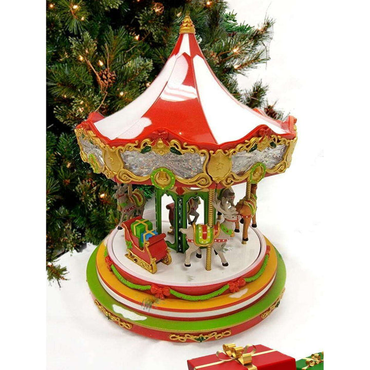 Christmas Carousel Decoration. Christmas Village F07M3-5-FQ24066