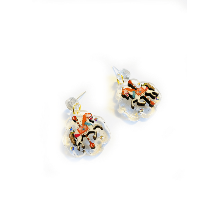 Christmas Carousel Earrings by Rosie Rose Parker