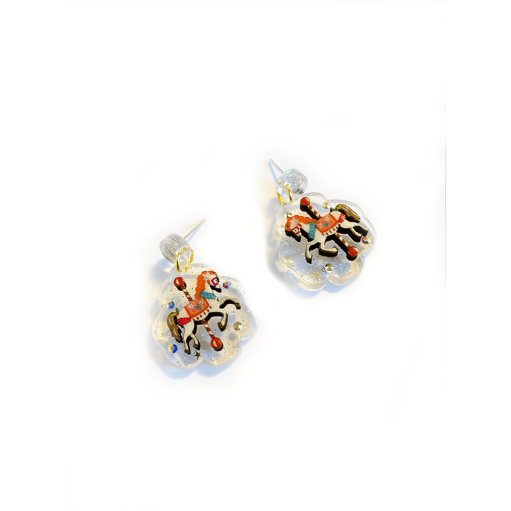 Christmas Carousel Earrings by Rosie Rose Parker