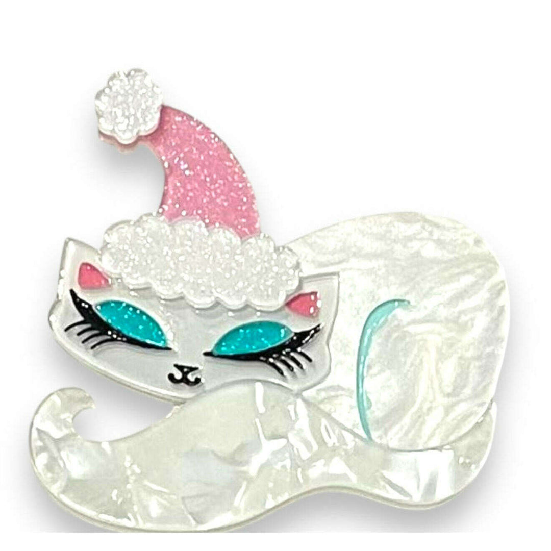 Christmas Cat Nap Brooch by Miss Fluff x Lipstick & Chrome – view 2