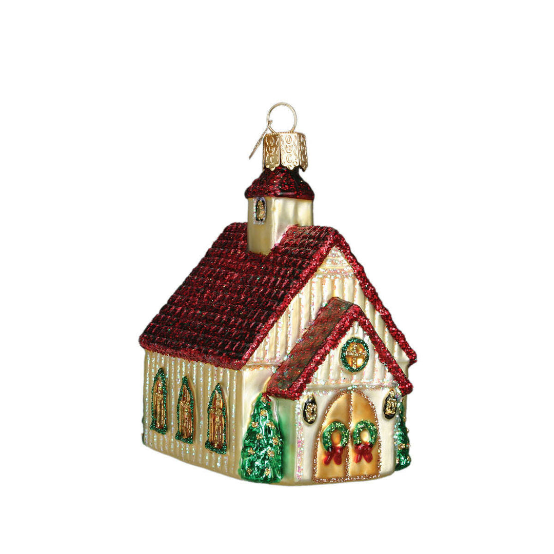 Old World Christmas Christmas Chapel Blown Glass Ornament