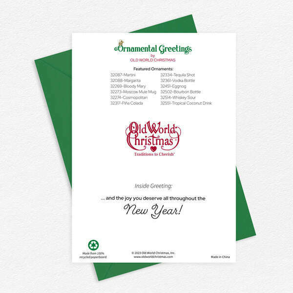 Old World Christmas Cheers Holiday Card
