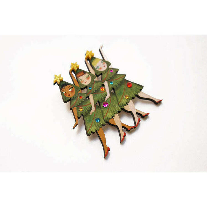 Christmas Dance Brooch by Laliblue