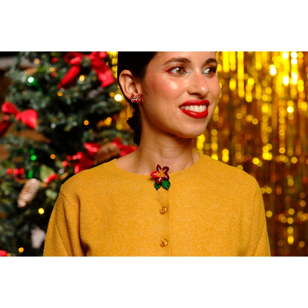 Christmas Flower Button Cover by Laliblue 2