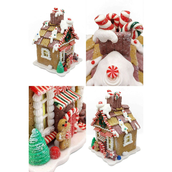 Christmas Gingerbread Candy House. Wizardi Festive Decoration F07-N2-21-KA605A