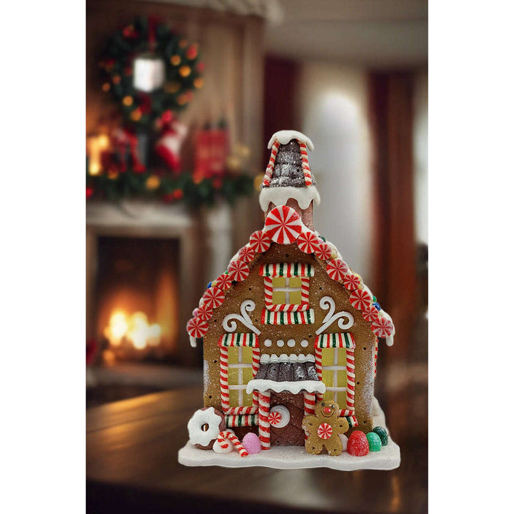 Christmas Gingerbread Candy House. Wizardi Festive Decoration F07-N2-21-KA605B