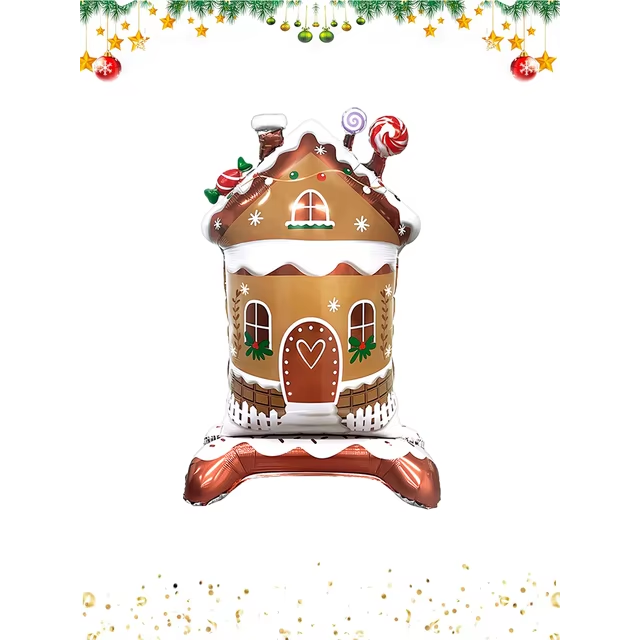 Christmas Gingerbread House Standing Foil Balloon Decoration F07M1-48