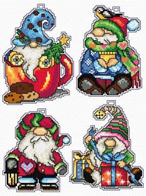 Christmas Gnomes 138CS Counted Cross-Stitch Kit
