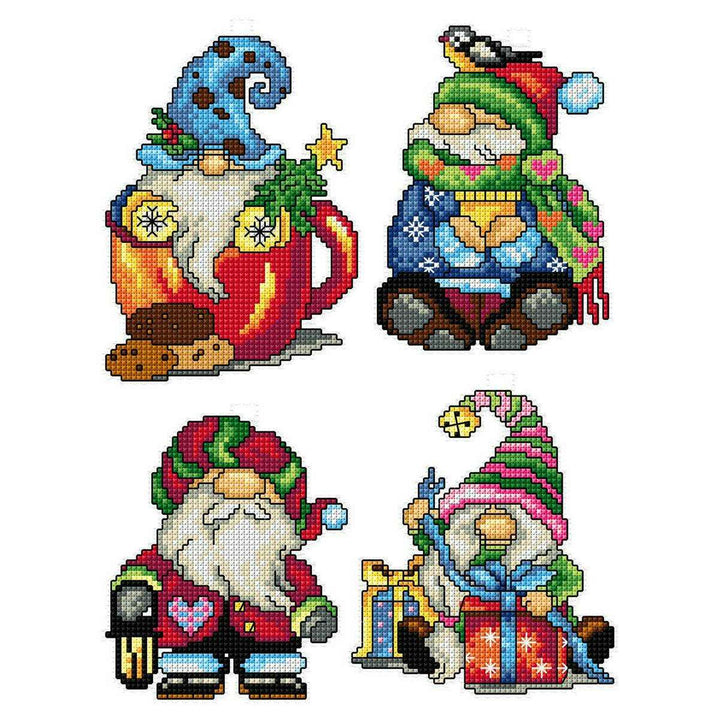 Christmas Gnomes 138CS Counted Cross-Stitch Kit