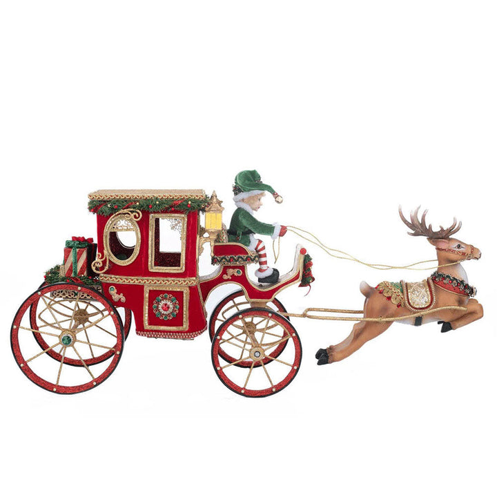 Christmas in the City Hansom Cab with Elf Driver by Katherine's Collection image 2