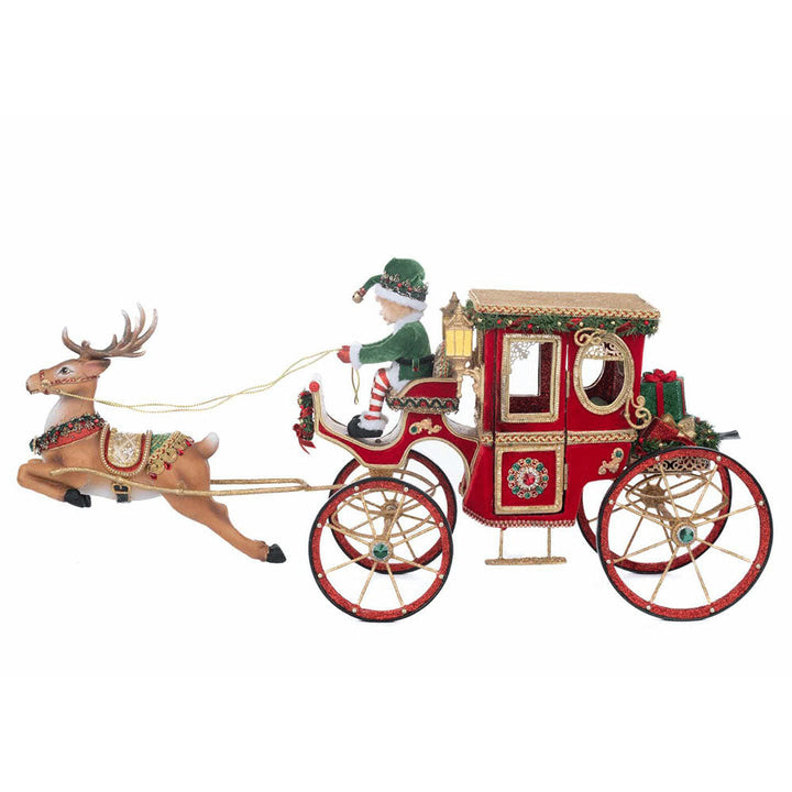 Christmas in the City Hansom Cab with Elf Driver by Katherine's Collection image