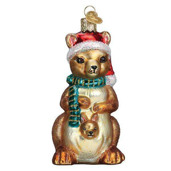 Old World Christmas Kangaroo Blown Glass Ornament