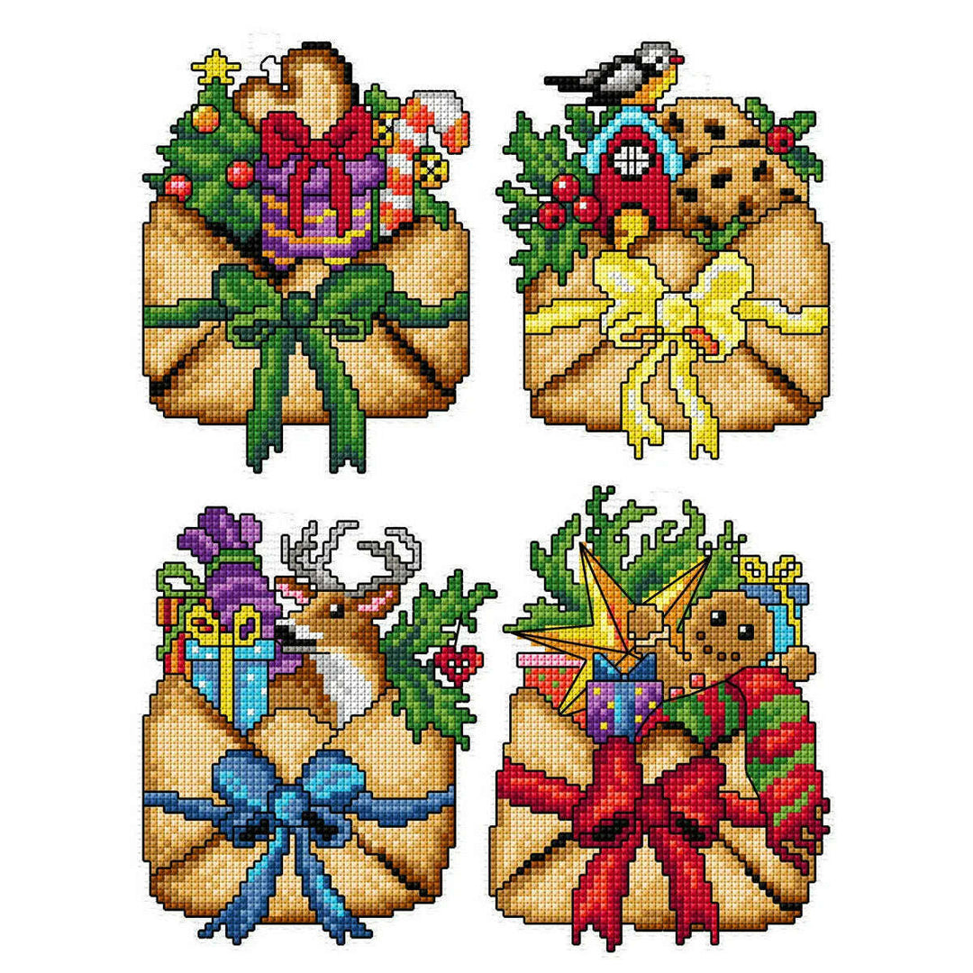 Christmas Letters 180CS Counted cross stitch kit with plastic canvas