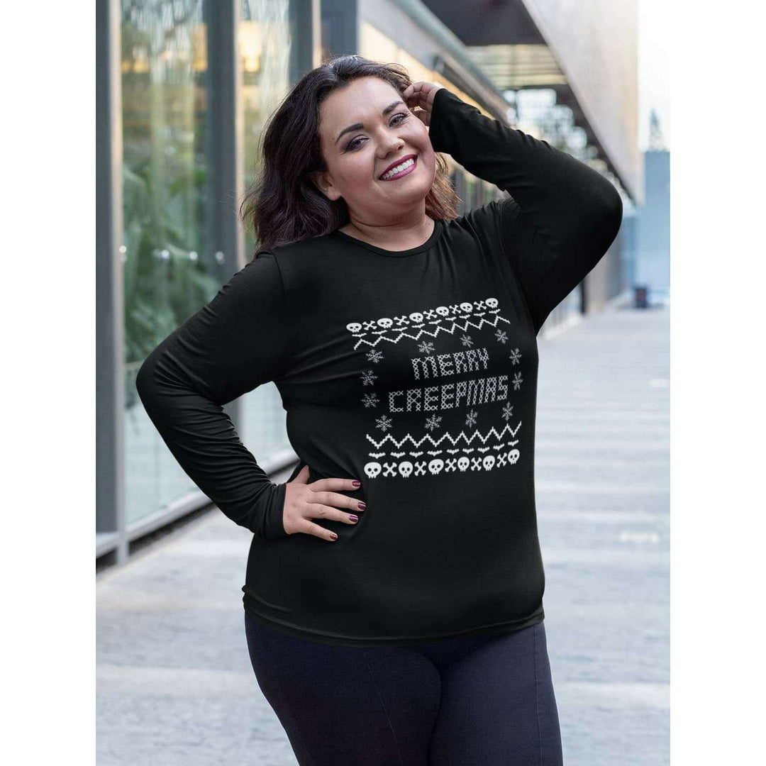 Christmas Merry Creepmas Ugly Sweater Tee - Unisex Shirt