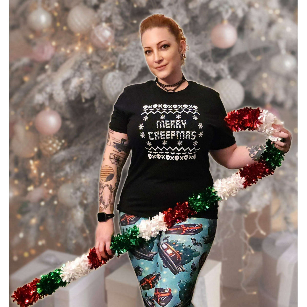 Christmas Merry Creepmas Ugly Sweater Tee - Unisex Shirt