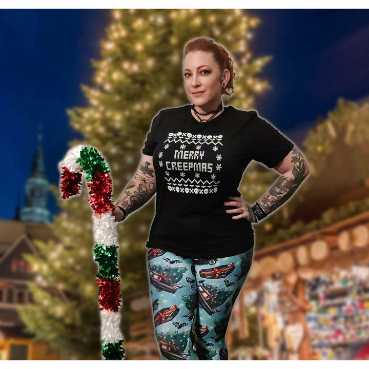 Christmas Merry Creepmas Ugly Sweater Tee - Unisex Shirt