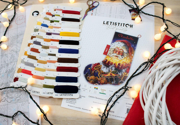 Christmas miracle Stocking L8050 Counted Cross Stitch Kit
