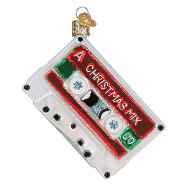 Old World Christmas Mixtape Blown Glass Ornament
