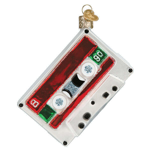 Old World Christmas Mixtape Blown Glass Ornament
