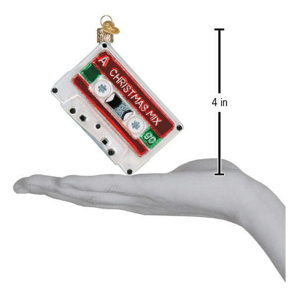 Old World Christmas Mixtape Blown Glass Ornament