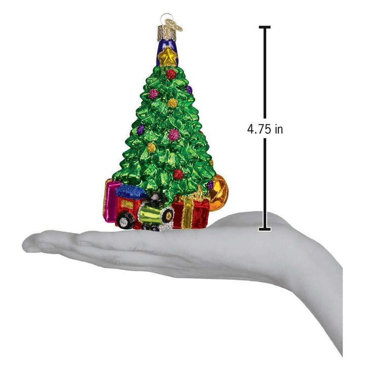 Old World Christmas Christmas Morning Tree Blown Glass Ornament