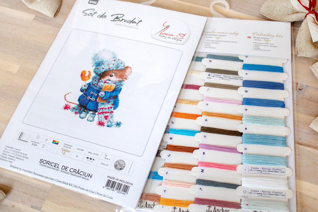 Christmas mouse B1168L Counted Cross-Stitch Kit