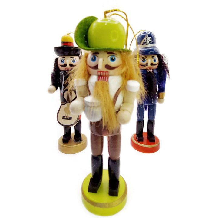 Christmas Nutcracker Set. Wizardi Classic Wooden Festive Decoration F07M14-10-N01613