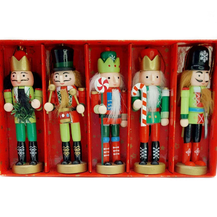 Christmas Nutcracker Set. Wizardi Classic Wooden Festive Decoration F07M14-15-N01626