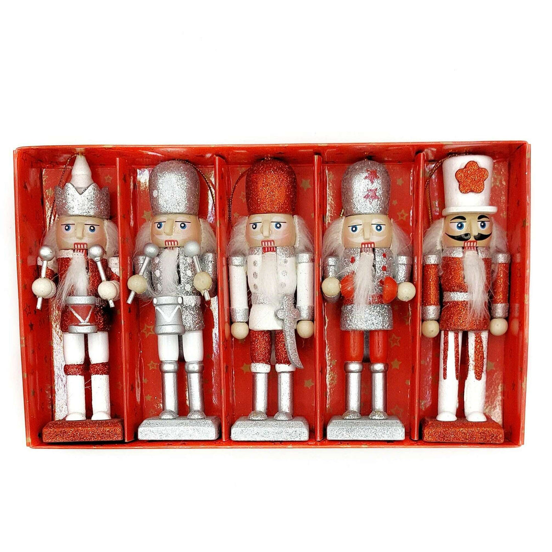 Christmas Nutcracker Set. Wizardi Classic Wooden Festive Decoration F07M14-16-N01249