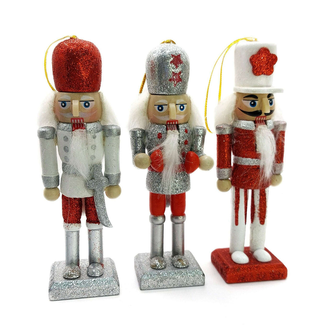 Christmas Nutcracker Set. Wizardi Classic Wooden Festive Decoration F07M14-16-N01249