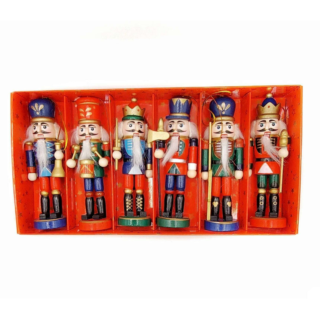 Christmas Nutcracker Set. Wizardi Classic Wooden Festive Decoration F07M14-6-N01617