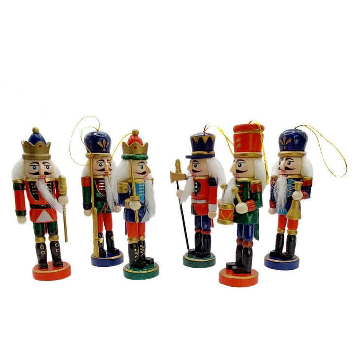 Christmas Nutcracker Set. Wizardi Classic Wooden Festive Decoration F07M14-6-N01617