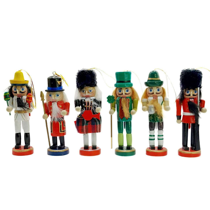 Christmas Nutcracker Set. Wizardi Classic Wooden Festive Decoration F07M14-9-N01612