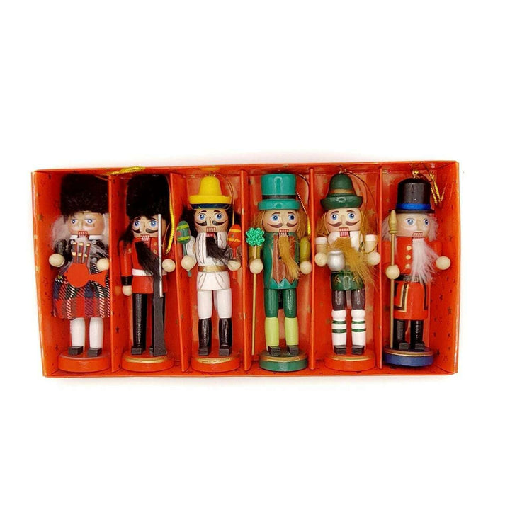 Christmas Nutcracker Set. Wizardi Classic Wooden Festive Decoration F07M14-9-N01612