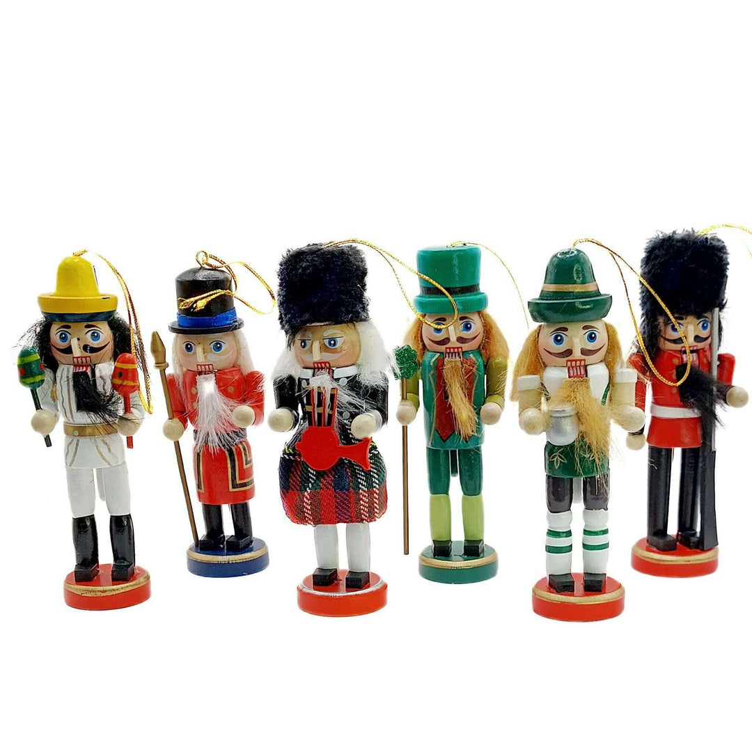 Christmas Nutcracker Set. Wizardi Classic Wooden Festive Decoration F07M14-9-N01612